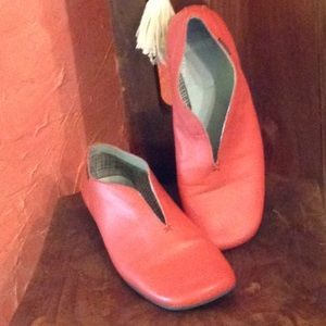 Leather slip on shoes